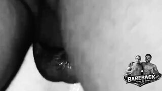 Hot interracial action with Mrsenegal & Popolino taking raw bareback pounding and cum loads - 14 image