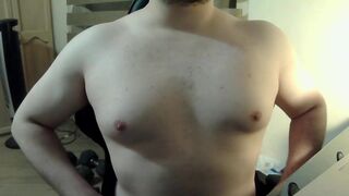 Himbo_Fox worships his pecs in steamy homemade video - young studs, bi guys, and jocks take turns on him - 6 image