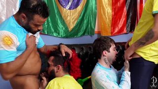 Putao Karioca, Dorn, Caio Barros, and their buddies get wild in a wild orgy with intense anal and BJ action - 4 image
