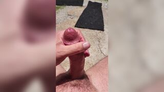 First time amateur video of me stroking my massive rod by the pool - 13 image