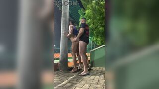 Wild public exhibitionist Grosso and Imaginajaum share bear-sized cock in wild anal frenzy! - 11 image