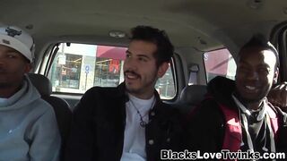 Watch Black & Ebony Amateur Get Off in Intense Threesome with Facial Finish - 3 image