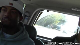 Watch Black & Ebony Amateur Get Off in Intense Threesome with Facial Finish - 4 image