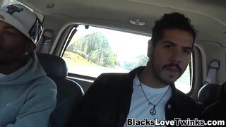 Watch Black & Ebony Amateur Get Off in Intense Threesome with Facial Finish - 5 image
