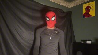 Watch Miles Morales watch as Gwen Stacy jerks off in front of him while masking herself and ruins his cumshot - 1 image