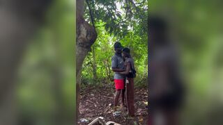 Little Brown and Aafricanhammer share steamy skinny session with a manango tree - 1 image