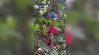 Little Brown and Aafricanhammer share steamy skinny session with a manango tree - 5 image