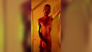 Lucca DeFisten gets her tight pussy pounded hard with a huge uncut cock in the shower - 14 image