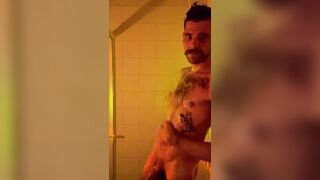 Lucca DeFisten gets her tight pussy pounded hard with a huge uncut cock in the shower - 7 image