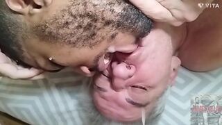 Watch James Villar & Walter Guess's steamy homemade lesbian blowjob video with a big cock for their man