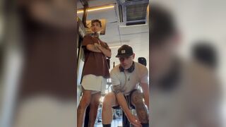 Watch Jadyko and Calibre25 humiliate each other with their hung friends - watch Jadyko's massive dick gag on Calibre - 3 image