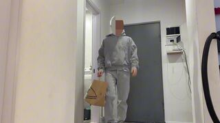 Max Gen & Ethan Lestray suck and fuck the delivery guy's uncut cock while getting their perfect asses pounded - 1 image