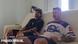 Rod Porn savors a huge black cock while watching movie and getting analized - 1 image