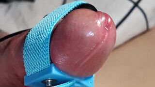 Watch as guy's balls slowly drip with hot jizz after intense BDSM massage - POV