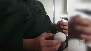 Muscular dude with white skin takes on multiple cumshots at the office - 4 image