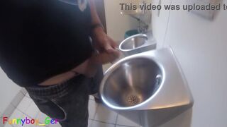 I almost got caught jerking off in a public restroom, but ended up cumming hard - 9 image