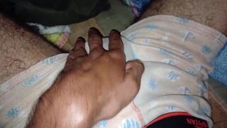Mawaquelium's uncensored jerk off video: young man gets naked & rubs his huge dick under his shorts - 10 image