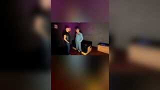 Watch as a gorgeous amateur babe hooks up with a stripper for a wild bareback anal romp