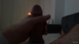 Oliver's uncut monster cock edges and coagulates on the couch - 6 image