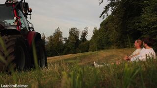 Leandro Bellmer & Lorenzo Bernini: A sissy farmer tricked into public anal with straight guy - 13 image