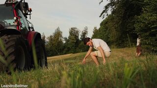 Leandro Bellmer & Lorenzo Bernini: A sissy farmer tricked into public anal with straight guy - 2 image