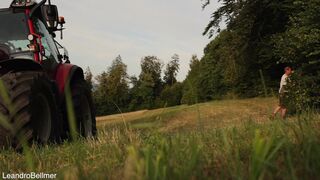 Leandro Bellmer & Lorenzo Bernini: A sissy farmer tricked into public anal with straight guy - 3 image