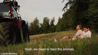 Leandro Bellmer & Lorenzo Bernini: A sissy farmer tricked into public anal with straight guy - 5 image