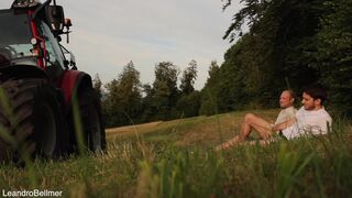 Leandro Bellmer & Lorenzo Bernini: A sissy farmer tricked into public anal with straight guy - 8 image