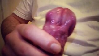 split glans dick closeup and precum - 5 image