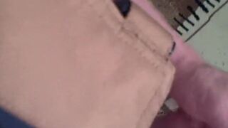 construction dude jerks off huge load