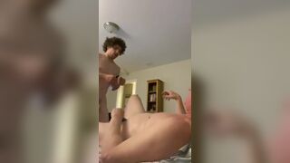 Daddys cock down my throat and boy pussy