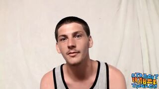 Straight amateur Daniel Delong strips naked and masturbates - 1 image