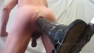 Compilation of guys impaling on monster dildos - 9 image