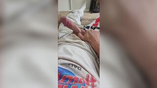 Str8 Solo Male BIG cock shows POV of cock growing soft to hard  BIG and HARD to big cumshot - 10 image