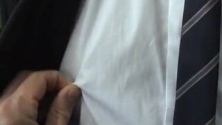 Businessman being used outdoor