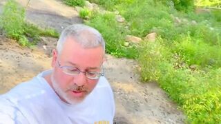 Firefighter Daddy has fun on his lunch break in the woods - 7 image