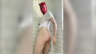 Horny British twink in wet shower solo begging for daddys cum - 10 image