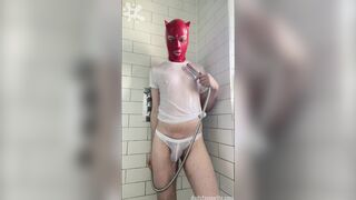 Horny British twink in wet shower solo begging for daddys cum - 6 image