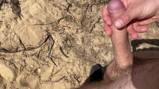 JERKING OFF AND A MASSIVE CUM LOAD NEAR THE BEACH - 6 image