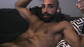 HaIry man jerk off his cock and cums - 15 image