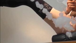 Crossdresser Bree shows us her sexy wardrobe and strokes - 11 image