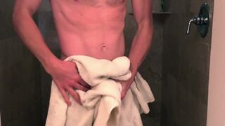 I was so pent up -- vacation shower jerk off [remastered] - 14 image