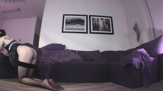 Me dressed as school gurl sissy slut taking a huge 10 in cock - 15 image