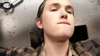 Cuffed and sucked - Factory Video