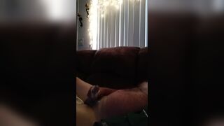Busting nut on couch - 4 image