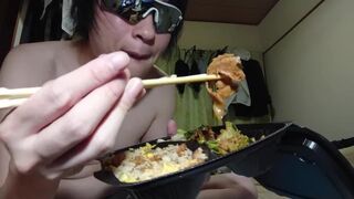 (07/14)eating Hoikoro,Shumai,Chahan,fried chicken while drinking beer - 1 image