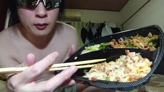 (07/14)eating Hoikoro,Shumai,Chahan,fried chicken while drinking beer - 9 image