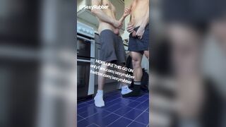 My Curious roommate edge me in his boxer in the kitchen - 13 image