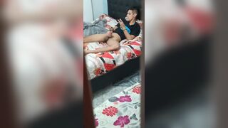 I spy on my stepbrother while he masturbates in the room.... - 3 image
