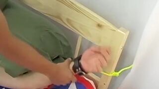 Bound twink Chris Martinson used for pleasure by Kevin Grey